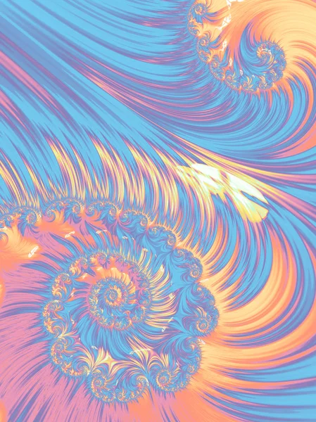 Pastel color spiral abstract fractal pattern
