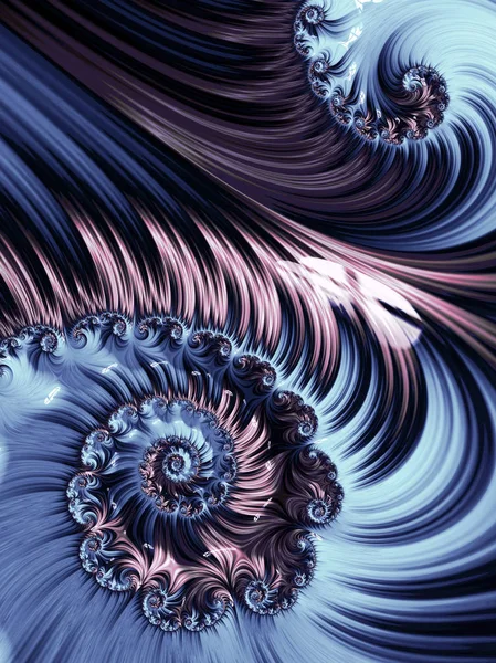Violet and blue spiral abstract fractal pattern