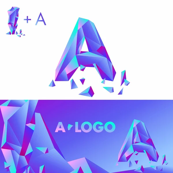 Diamond bokstaven logotyp A — Stock vektor
