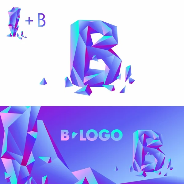 Losango letra logotipo B — Vetor de Stock