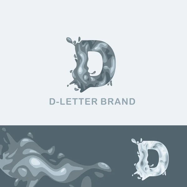 Vloeibare letters D 4 — Stockvector