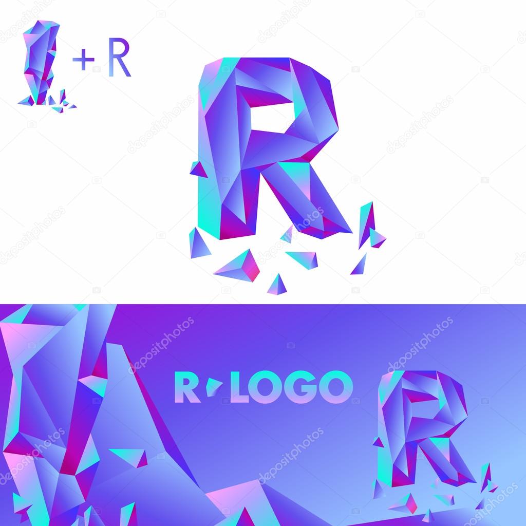 diamond letter logo R