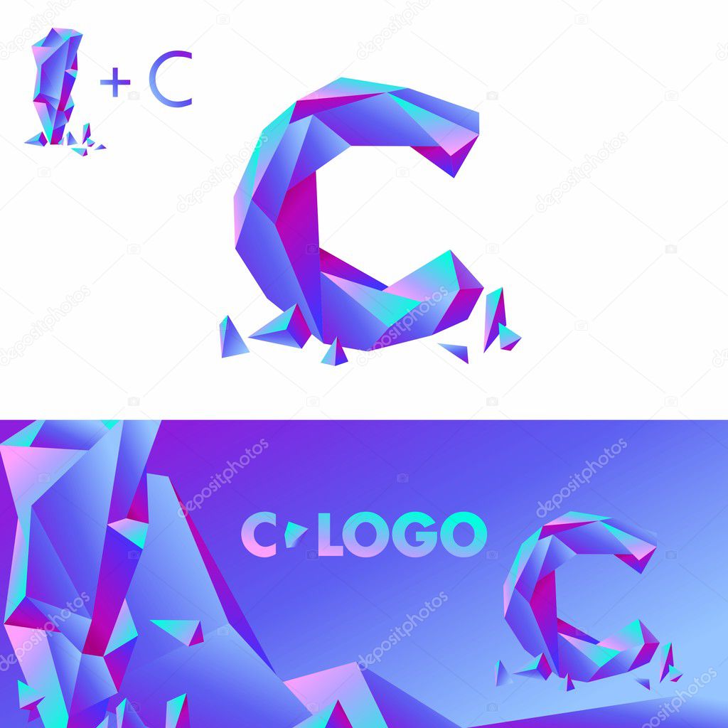 diamond letter logo C