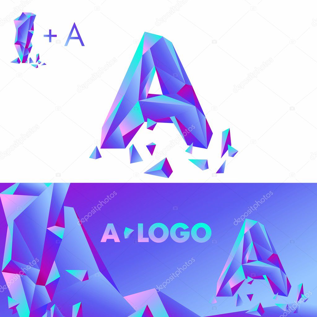 diamond letter logo A