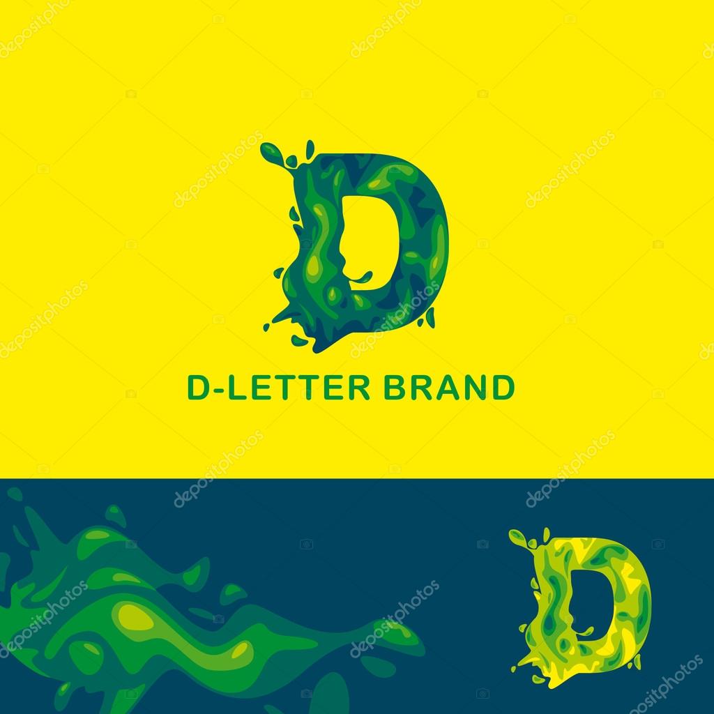 Creative logo corporate identity: liquid letter d