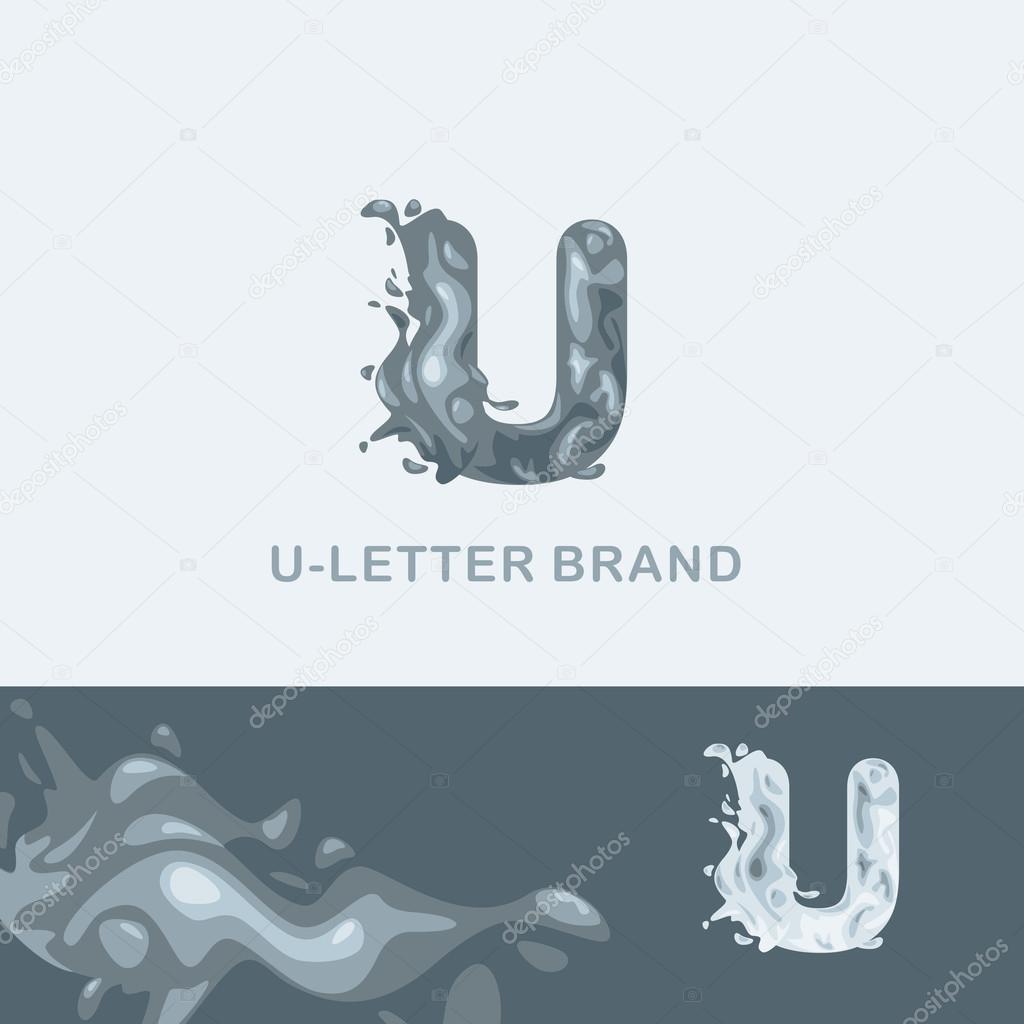 liquid letters U 4