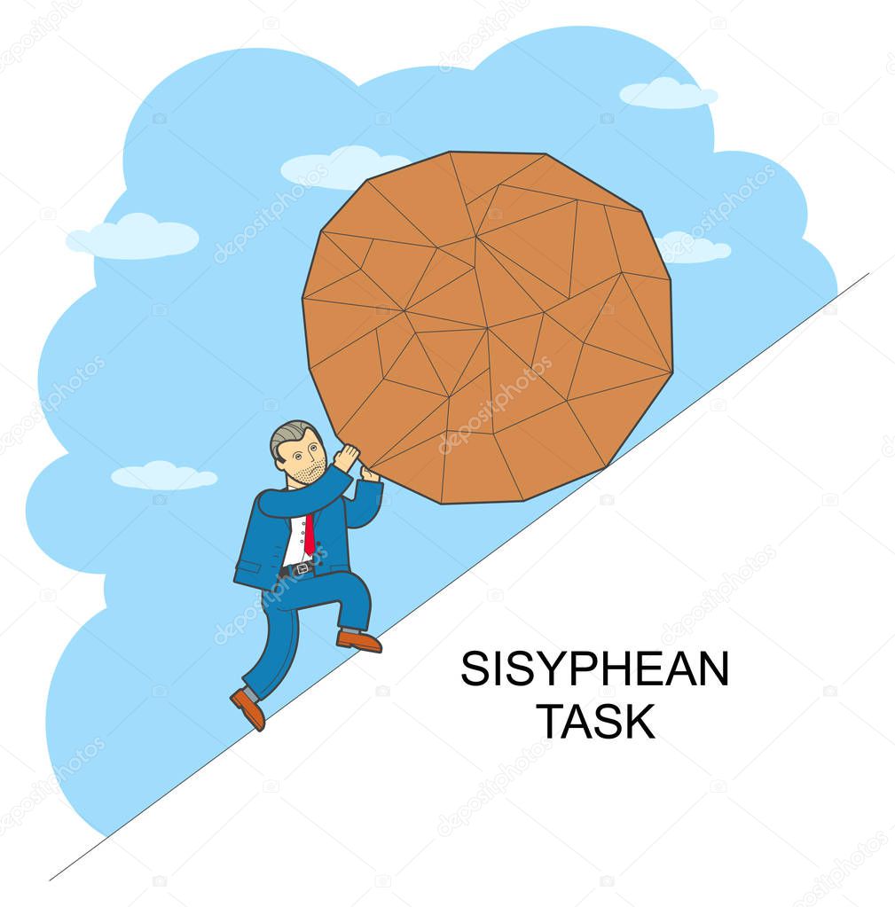 line design Sisyphus