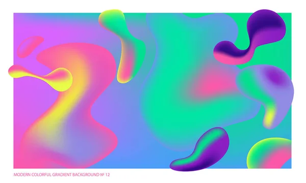 Фон різнокольоровий абстрактний векторний голографічний 3D фон з фігурами та об'єктами для Інтернету, упаковки, плакат, рекламний щит, обкладинка, брошура, колаж, шпалери, презентація. Векторні ілюстрації сучасного мистецтва . — стоковий вектор