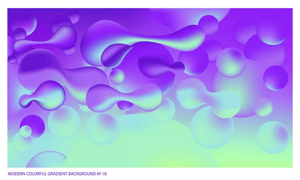 Фон разноцветный абстрактный векторный градиент 3D фон с светящимися шариками для плаката, рекламного щита, рекламы, обложки, обоев, презентации, упаковки. Векторная иллюстрация современного искусства . — стоковый вектор