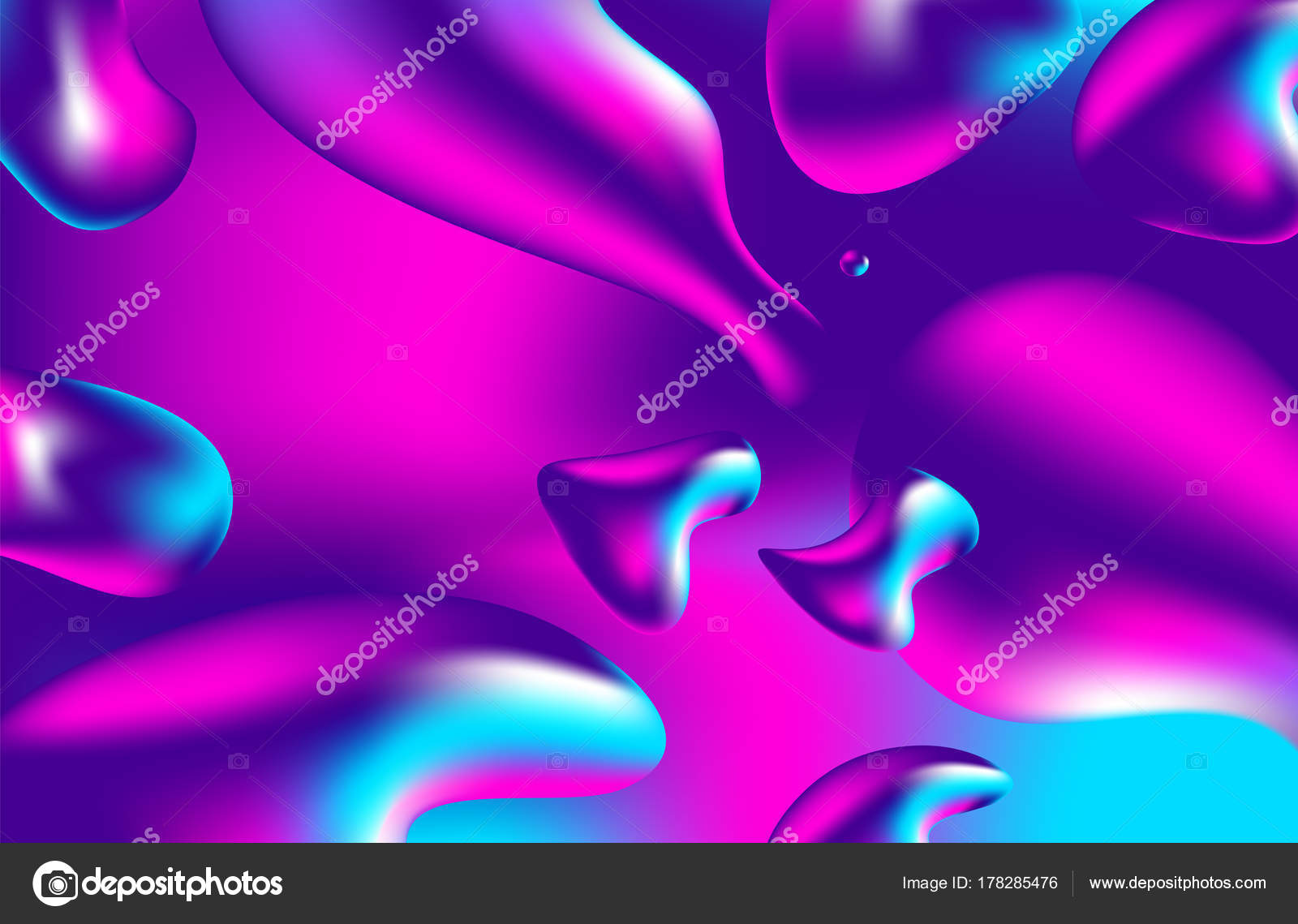Background Multicolored Abstract Vector Holographic Gradient 3D