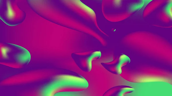 Líquido. Gradiente olográfico abstracto colorido del fondo 3D para la tela, empaquetado, cartel, cartelera, cubierta, fondo de pantalla, presentación. Un líquido que fluye, un flujo de agua. Ilustración de trama . —  Fotos de Stock