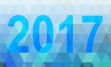 geometrik mavi düşük Poli 2017