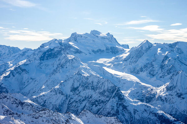 beautiful Alps mountain winter landscape
