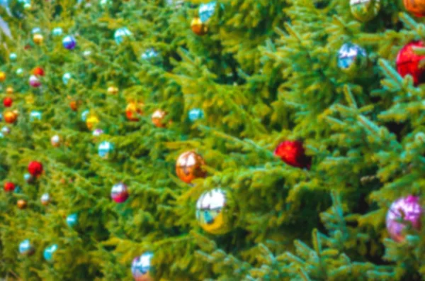 Weihnachtsbaum verschwommener Hintergrund — Stockfoto