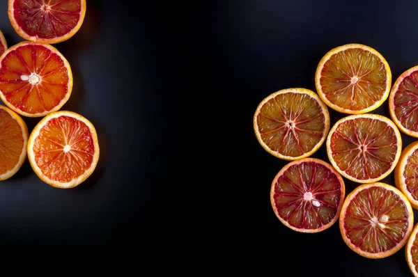 Oranges siciliennes rouges tranchées — Photo