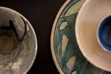 renkli kil yemekleri Üstten Görünüm