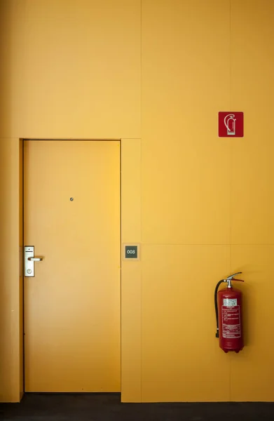 yellow hotel door
