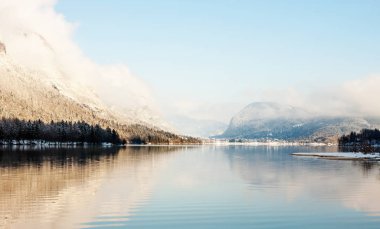 Göl manzara reflactions ile kış