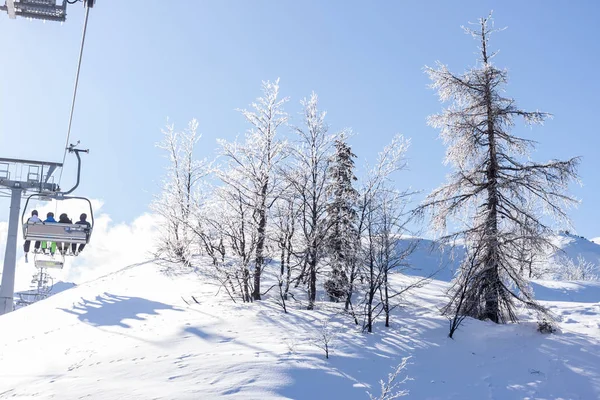Winter ski resort in Alps — Stock Photo, Image