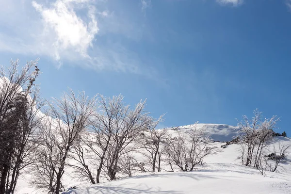 Winterskigebiet in den Alpen — Stockfoto