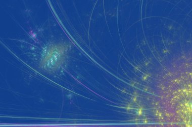 soyut fraktal desen mavi zemin üzerine