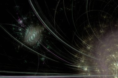 soyut fraktal desen siyah arka plan üzerine