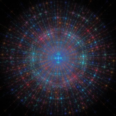 soyut fraktal desen siyah arka plan üzerine