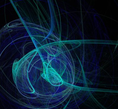 soyut fraktal desen siyah arka plan üzerine