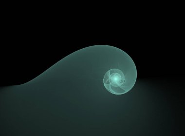 soyut fraktal desen siyah arka plan üzerine