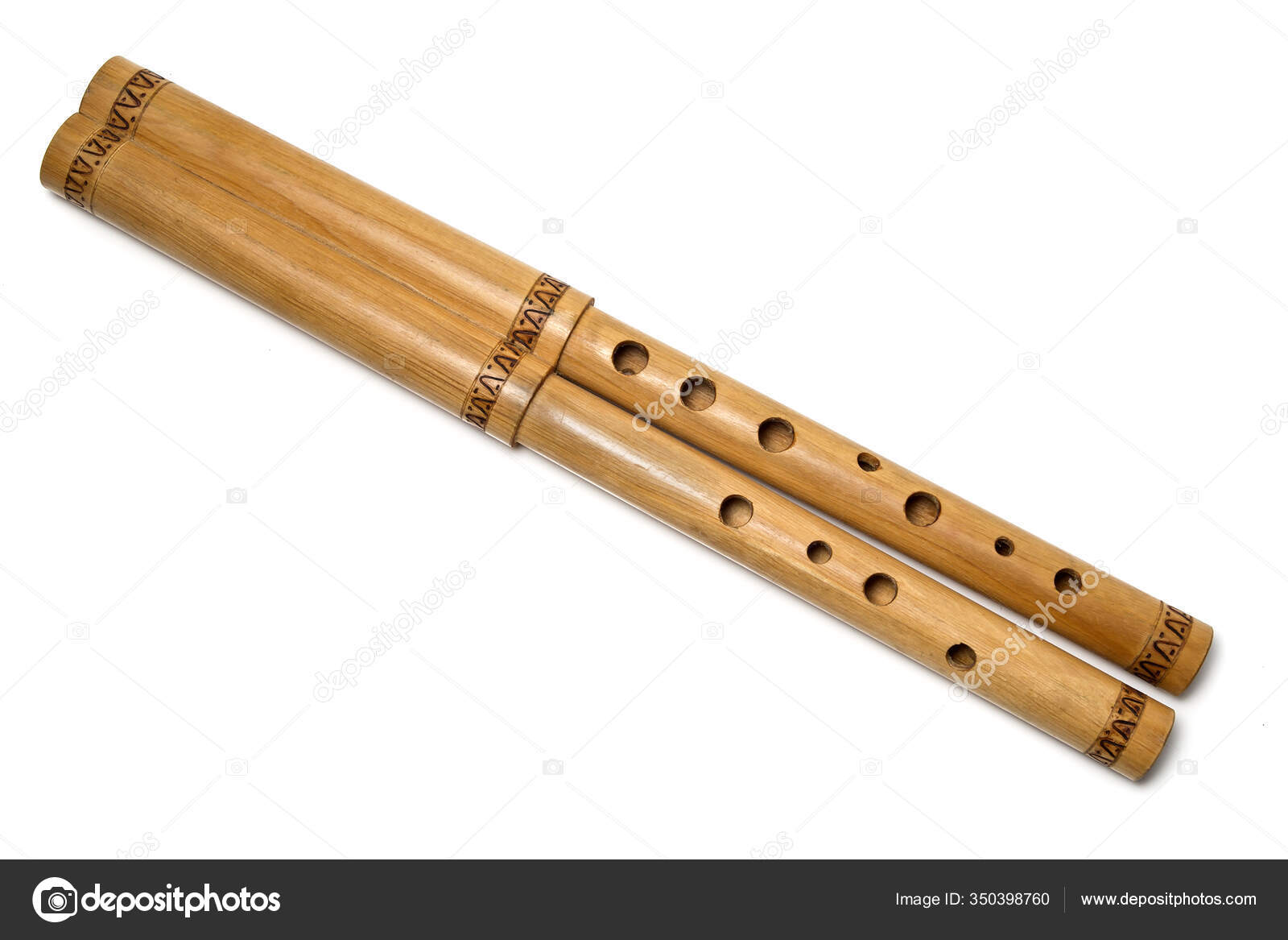 Wooden Flute Isolated Background Stock Photo Image By C Fedor53 350398760