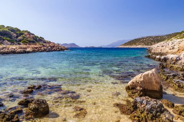 Güzel Akdeniz manzarası. Türkiye 'de sonbahar. Bay 'in manzarası, Likya