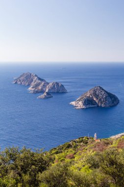 Güzel Akdeniz manzarası. Türkiye 'de sonbahar. Bay 'in manzarası, Likya
