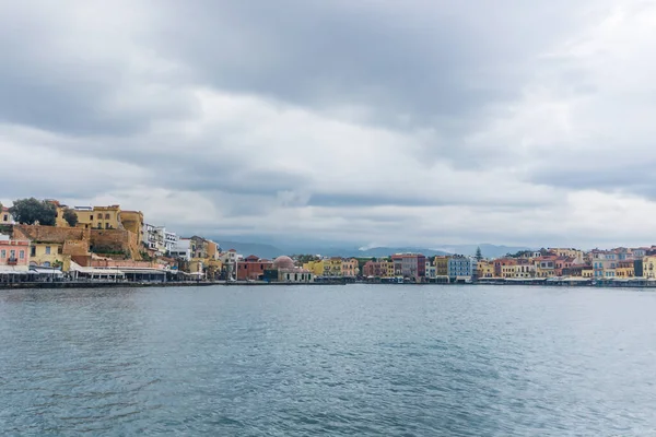 Lugares Interés Grecia Hermosa Ciudad Veneciana Chania Isla Creta Antes — Foto de Stock