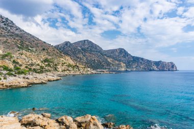 Paleochora yakınlarındaki körfezin güzel manzarası, Girit