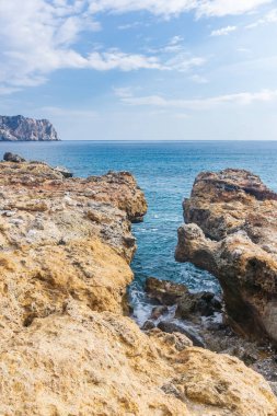 Paleochora yakınlarındaki körfezin güzel manzarası, Girit