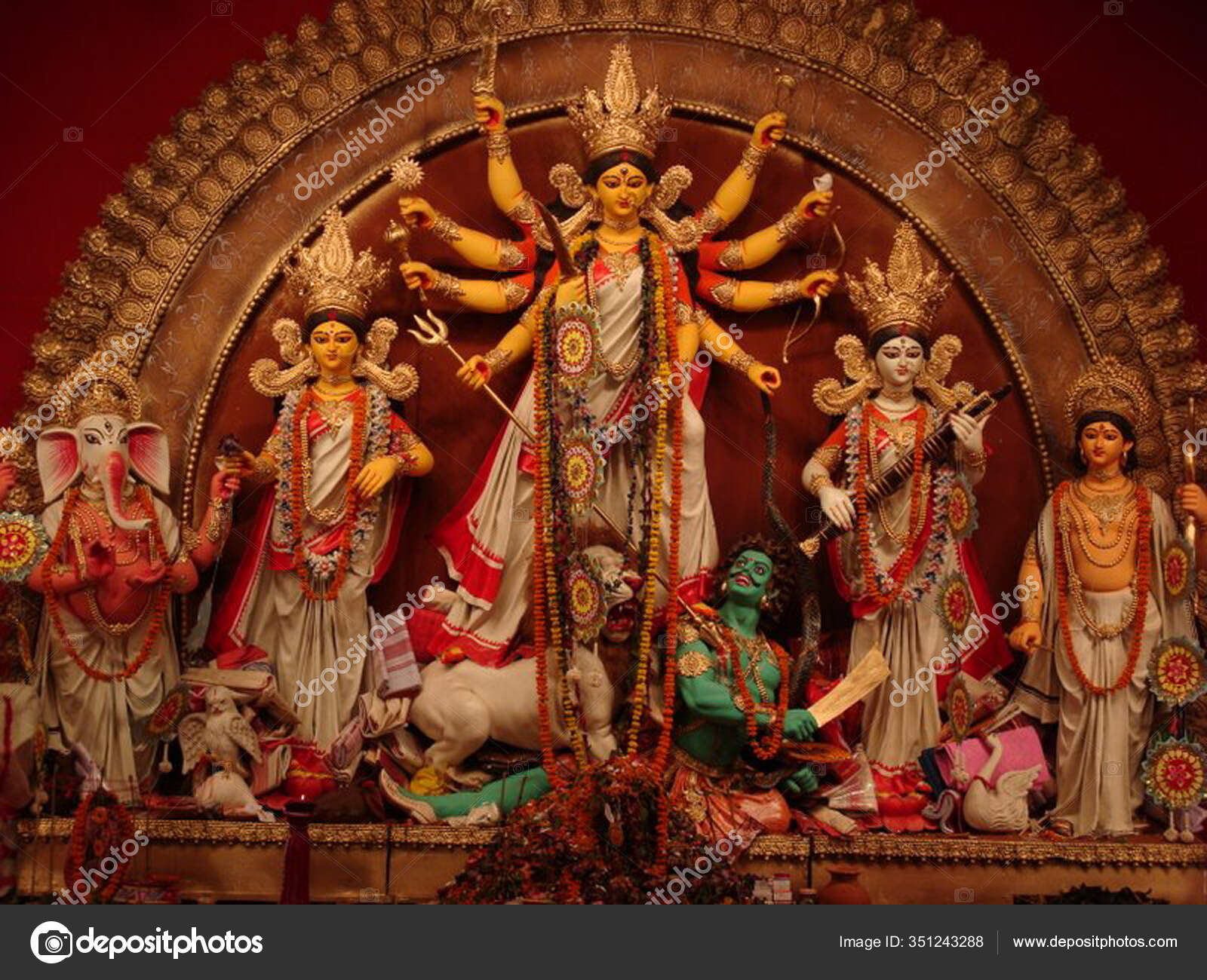 Navratri Dussehra Durga Puja India Chaitra Navratri Navratri Festival Durga  Stock Photo by © 351243288