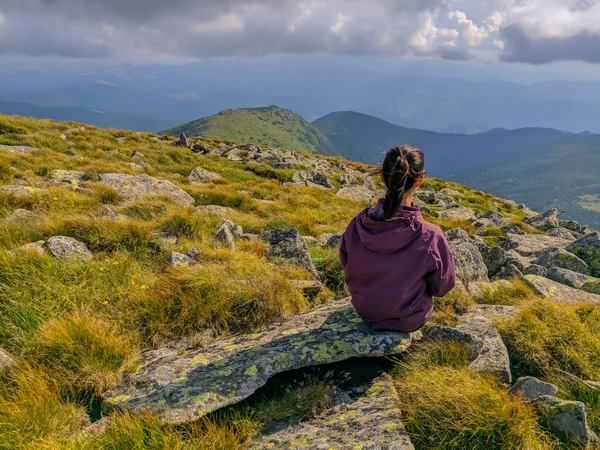 stock image Pathin in the Carpathians at an altitude of two thousand meters