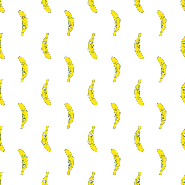 Yellow banana in beautiful style.