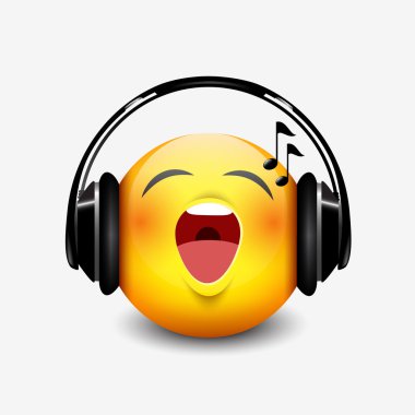 şarkı smiley kulaklık ile