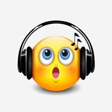 şarkı smiley kulaklık ile