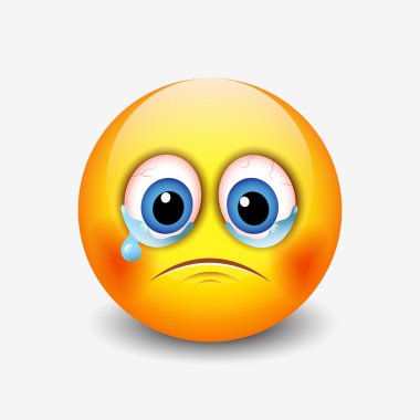 Üzgün smiley ağlıyor