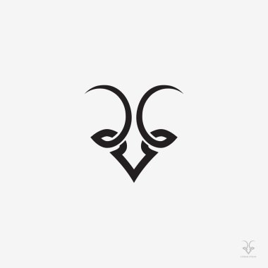 Goat black symbol clipart