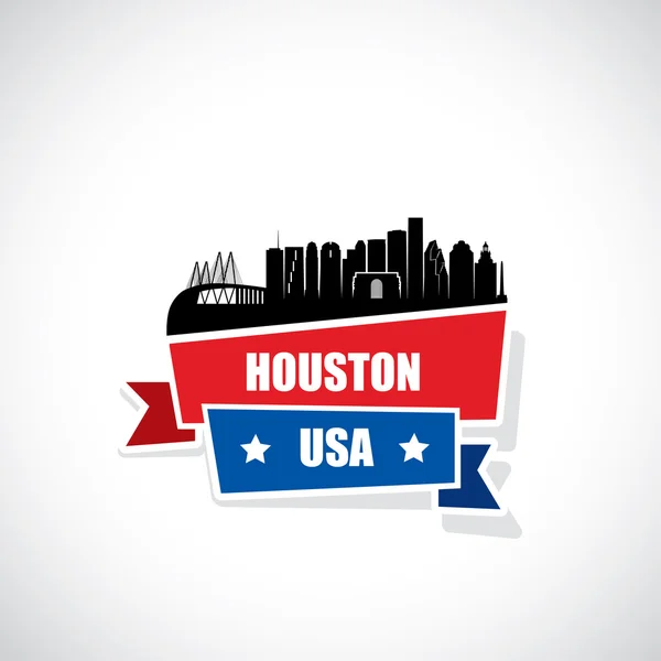 Banner de fita de Houston —  Vetores de Stock