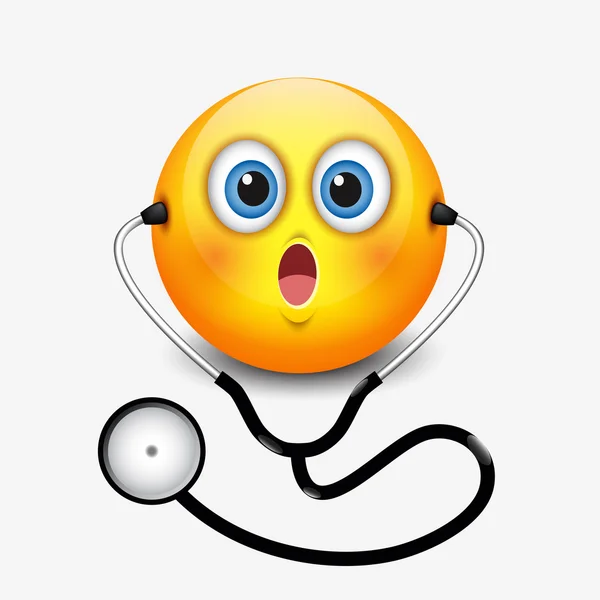 Lindo doctor smiley — Vector de stock