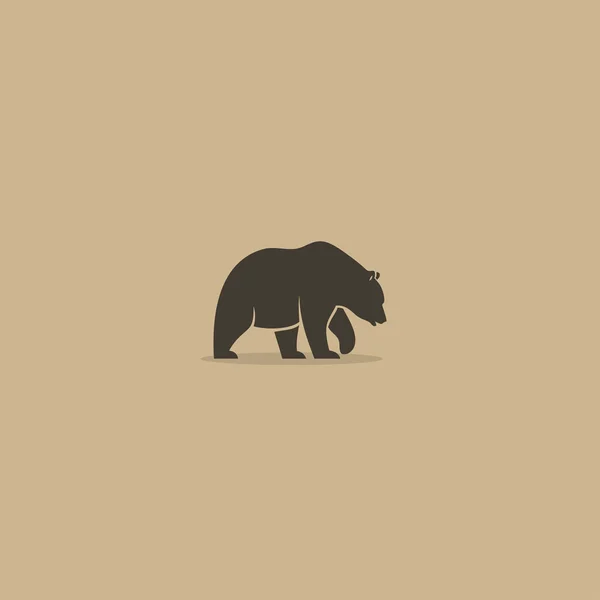 Grizzly bear logga — Stock vektor