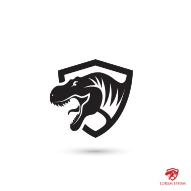 t-rex basit kalkan kutsal kişilerin resmi