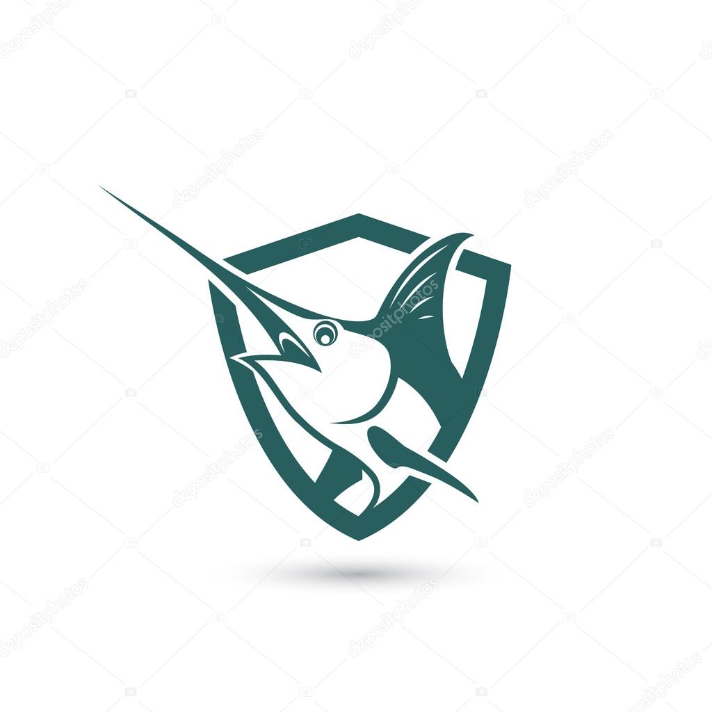 swordfish simple shield icon