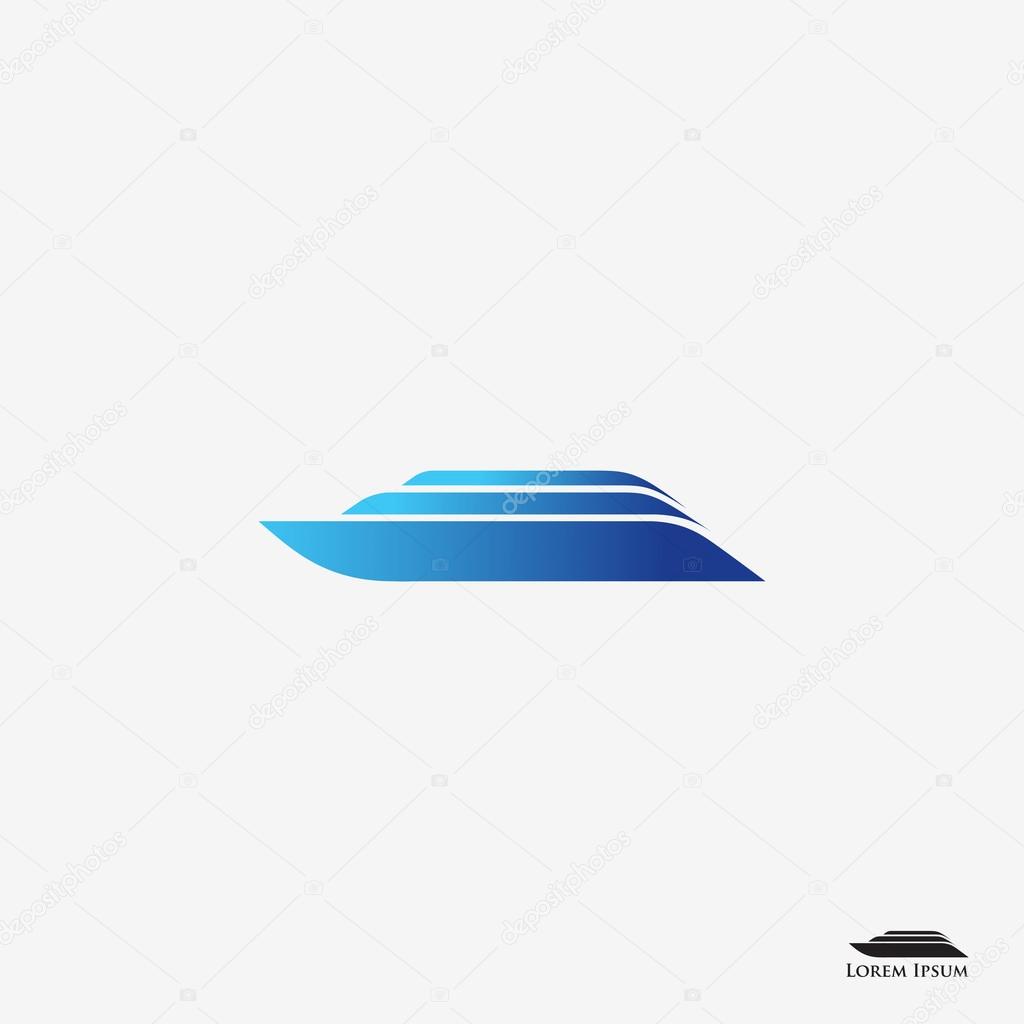 Modern simple cruise travel icon, vector illustration