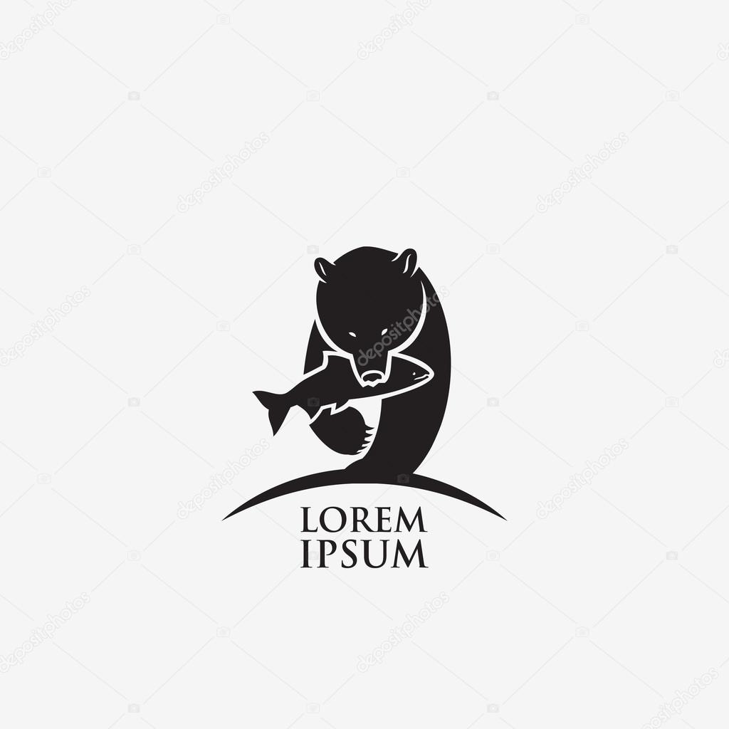 Bear simple icon, vector illustration