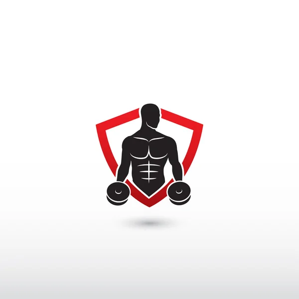 Illustration de symbole de bodybuilding — Image vectorielle